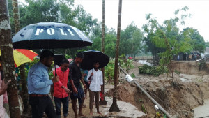 পাহাড়ি ঢলে ক্ষতিগ্রস্ত কৃষি সড়কের ব্যাপক ক্ষতি