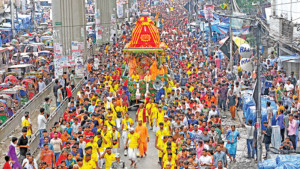 ভক্তি-প্রার্থনায় শেষ হলো  উল্টো রথযাত্রা উৎসব