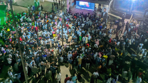 বিশ্বকাপ ফাইনালে ফুটবল উন্মাদনায় মুখর জবি