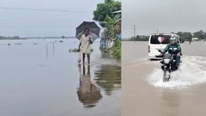 সুনামগঞ্জে টানা ৩ দিনের বৃষ্টি, বন্যার শঙ্কা