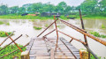 সাগরদাঁড়ীর কাঠের  সেতু ফের ভাঙল