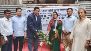 ‘ওয়ান চাইল্ড, ওয়ান ট্রি’ প্রকল্পে গুলশান মডেল স্কুলে র‍্যালি ও বৃক্ষরোপণ কর্মসূচি