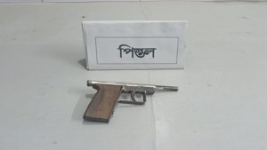 ব্রাহ্মণবাড়িয়ায় র‌্যাবের অভিযানে পরিত্যক্ত পিস্তল উদ্ধার