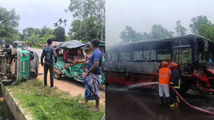 সাত জেলায় সড়কে ঝরল ১৬ প্রাণ