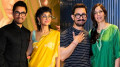 গাড়ি চালকের পাশে আমির, পেছনের আসনে হাসি-আড্ডায় মাতলেন সাবেক ও হবু স্ত্রী
