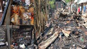 গভীর রাতে পুড়ল ১৪ দোকান, ক্ষতি কোটি টাকার
