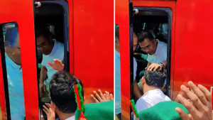 দল থেকে বহিষ্কৃত হলেও প্রধানমন্ত্রীকে স্বাগত জানাতে রাস্তায় এমপি শাওন