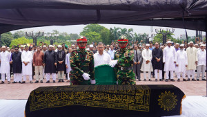 সাবেক প্রতিমন্ত্রী মিজানুর রহমান সিনহার জানাজায় প্রধানমন্ত্রীর অংশগ্রহণ
