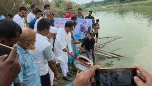 পুরাতন ব্রহ্মপুত্র নদে পোনা অবমুক্ত করল এ্যাব