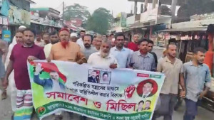 বিএনপির মিছিলে যুবলীগ-ছাত্রলীগের নামে স্লোগান