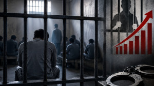 পাঁচ বছরের মধ্যে এখন সর্বোচ্চ কারাবন্দি