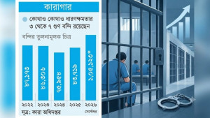 পাঁচ বছরের মধ্যে এখন সর্বোচ্চ কারাবন্দি