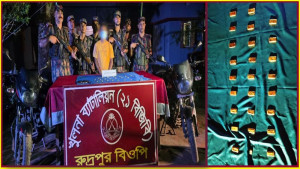 শার্শায় ২৬টি স্বর্ণের বারসহ আটক ১