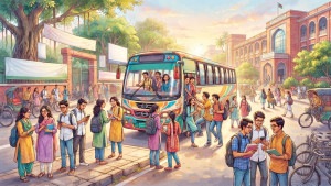 বাসের অপেক্ষায় জমে ওঠা আড্ডা