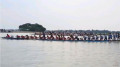শান্তিগঞ্জে নৌকাবাইচে হাজারো মানুষের ঢল