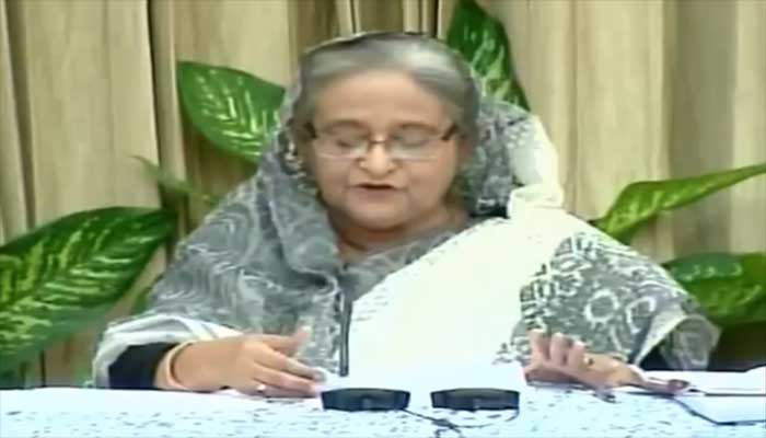 সংবাদ সম্মেলনে প্রধানমন্ত্রী
