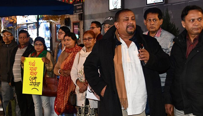 ভোলায় সংখ্যালঘুদের ওপর হামলার প্রতিবাদে নিউইয়র্কে সমাবেশ