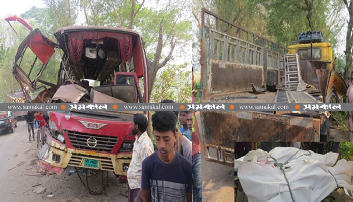 ভাঙ্গায় বাস-ট্রাক মুখোমুখি সংঘর্ষে প্রাণ গেল ৩ জনের