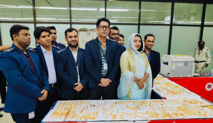 শাহজালালে যাত্রীর ব্যাগে মিলল ৬ কেজি স্বর্ণালঙ্কার