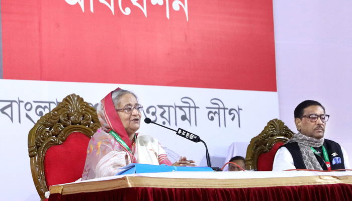 আ’লীগের সভাপতি শেখ হাসিনা, সাধারণ সম্পাদক ওবায়দুল কাদের