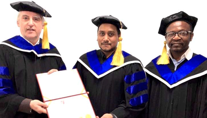 সম্মানসূচক ডক্টরেট ডিগ্রি পেলেন কাজী তাইফ সাদাত