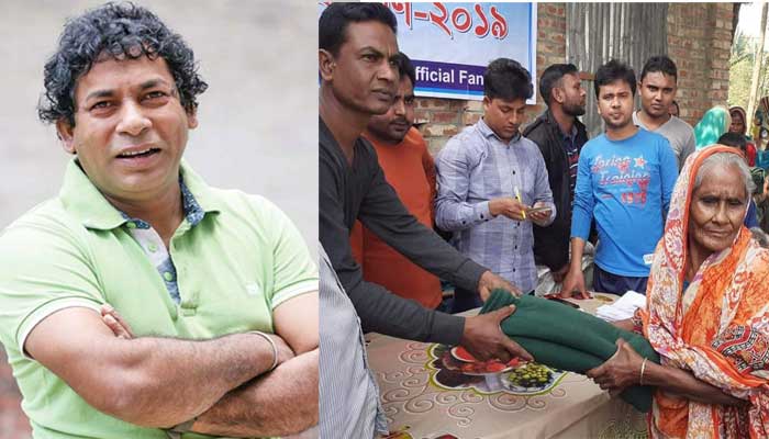 শীতার্তদের পাশে মোশাররফ করিমের ভক্তরা