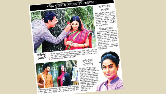 শহীদ বুদ্ধিজীবী দিবসের টিভি আয়োজন