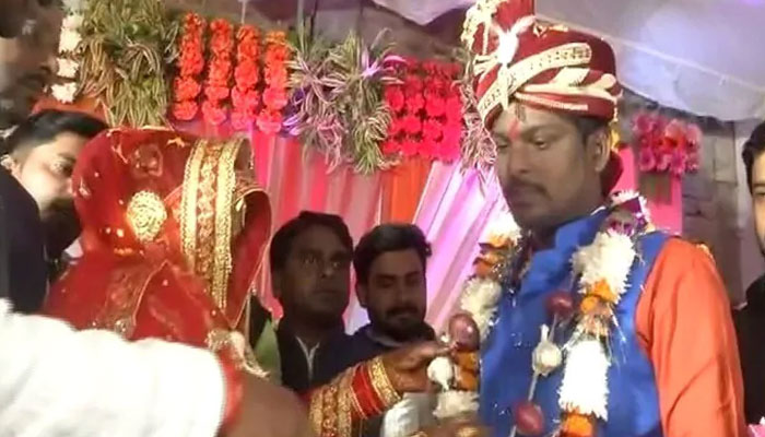 বর-কনের মালা বদল পেঁয়াজ-রসুনে!