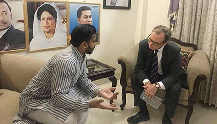 সংঘর্ষের পর ইশরাকের বাসায় ব্রিটিশ হাইকমিশনার