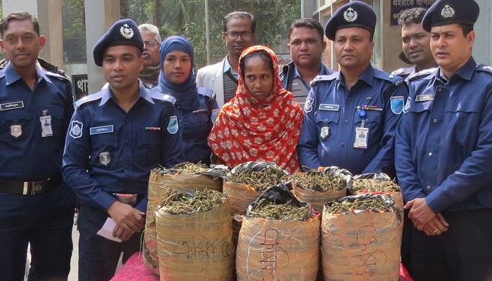 ভাঙ্গায় ৩৫ কেজি গাঁজাসহ নারী গ্রেপ্তার