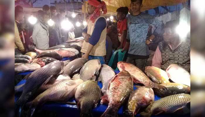কুড়িখাই মেলার মাছের হাট নজর কাড়ছে ক্রেতার