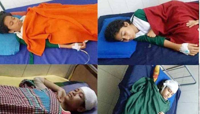 বিদ্যালয়ে শরীর চর্চার সময় শিক্ষার্থীদের ওপর ভেঙ্গে পড়ল গাছ