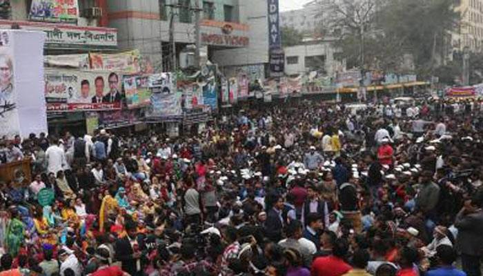 খালেদা জিয়ার মুক্তি দাবিতে বিএনপির সমাবেশ চলছে