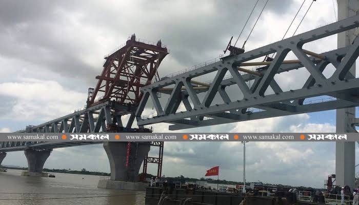 পদ্মা সেতুর সাড়ে ৩ কিলোমিটার দৃশ্যমান