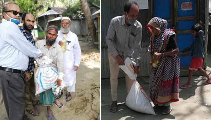সুবর্ণচরে ৩শ দরিদ্র পরিবারের পাশে ব্যবসায়ী রেজা