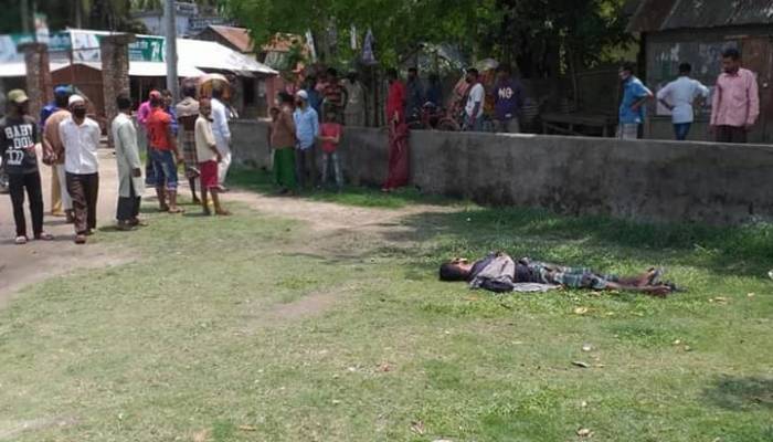 বাজারে অচেতন অজ্ঞাত ব্যক্তি, করোনার ভয়ে কাছে যায়নি কেউ