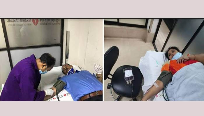 শিক্ষককে বাঁচাতে মধ্যরাতে রক্ত দিলেন এমপি আজিজ ও তার স্ত্রী