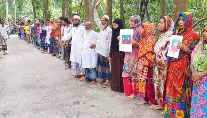 বরিশালে মাদ্রাসাছাত্রীর রহস্যজনক মৃত্যু, বিচার দাবিতে মানববন্ধন