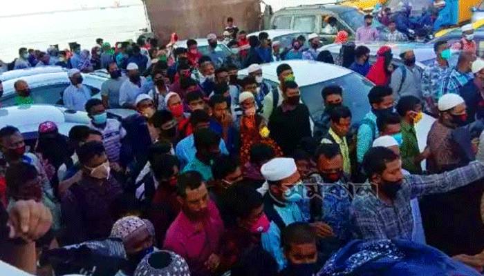 শিমুলিয়া-কাঁঠালবাড়ি নৌ-রুটে থামেনি ঢাকামুখী মানুষের ঢল