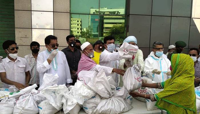 ৬ শতাধিক পরিবারকে মৎস্যজীবী লীগের খাদ্য সহায়তা