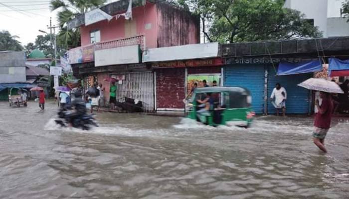 সুনামগঞ্জে বিপদসীমার উপরে নদীর পানি, বন্যার শঙ্কা