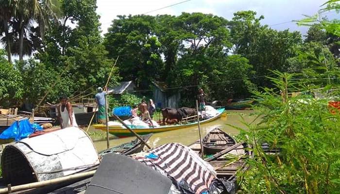 মুন্সীগঞ্জে ২০ হাজার পরিবার পানিবন্দি