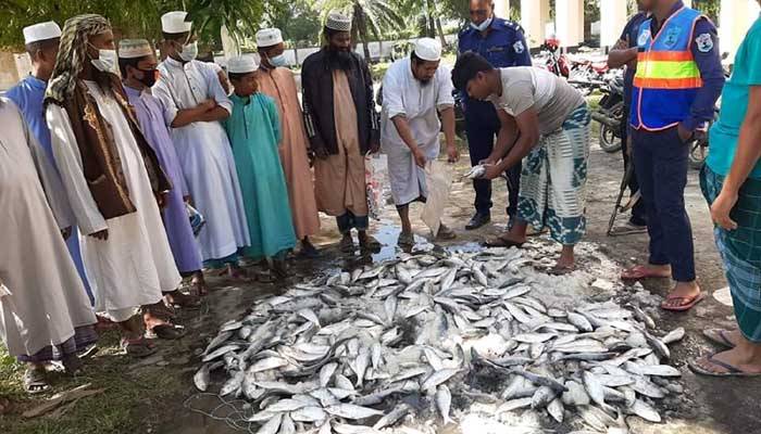 জাটকা জব্দ করে এতিম-দুঃস্থদের মাঝে বিলিয়ে দিল পুলিশ