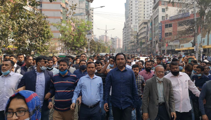 রাজধানীতে রিজভী-সোহেলের নেতৃত্বে বিএনপির বিক্ষোভ