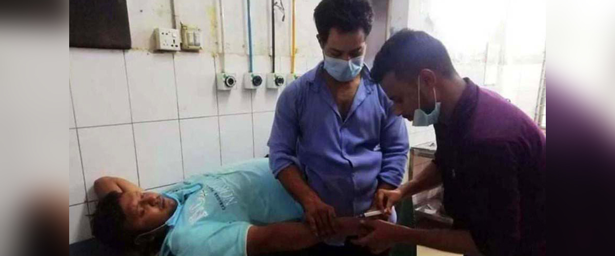 ইনজেকশন পুশ ও কাটাছেঁড়া সেলাই করেন নৈশপ্রহরী ইনজেকশন পুশ ও কাটাছেঁড়া সেলাই করেন নৈশপ্রহরী