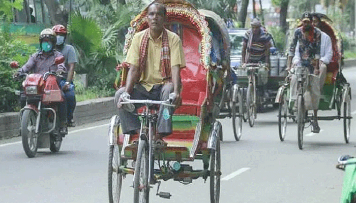 প্যাডেলচালিত রিকশা-ভ্যানের ব্যাটারি খুলে ফেলার সিদ্ধান্ত