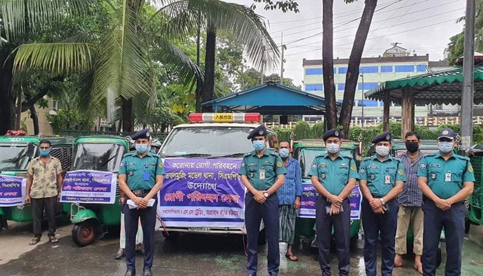 ডবলমুরিং থানার বিনামূল্যে রোগী পরিবহন সেবা চালু