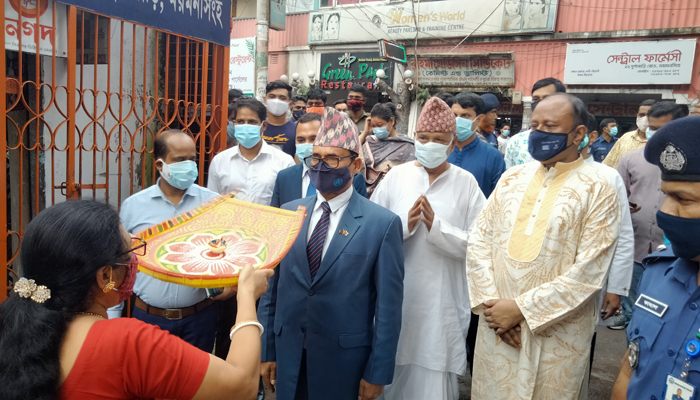 ময়মনসিংহে মন্দির পরিদর্শনে নেপালের হাইকমিশনার