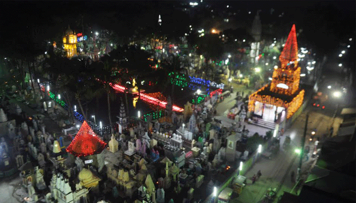 বরিশাল মহাশ্মশানে ২০০ বছরের দীপাবলি উৎসব