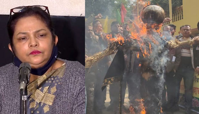 উত্তপ্ত এফডিসি, এমডির কুশপুত্তলিকা দাহ উত্তপ্ত এফডিসি, এমডির কুশপুত্তলিকা দাহ